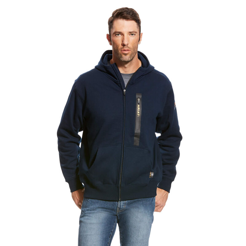 Ariat Hoodie Herren - Rebar Workman Full Zip Navy ( NKSHL-3167 )